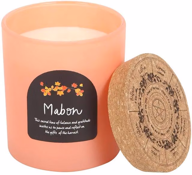 Something Different Wheel Of The Year Apple Mabon Tabletop Candle in Orange – 1