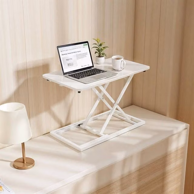 EONLION White Height Adjustable Standing Desk Converter, Width: 100 cm