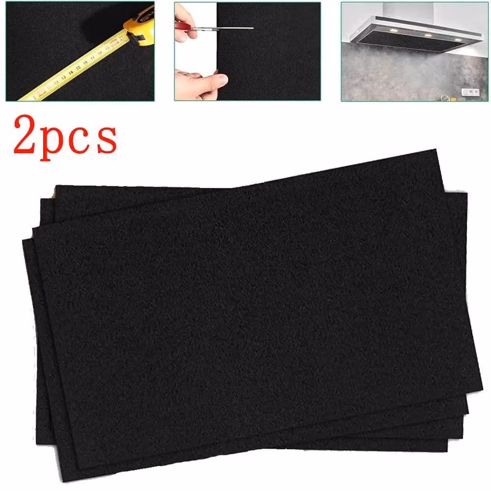 NESTLUNE Activated Carbon Air Purifier Filter Replacement for Air Conditioners, Black, W: 100 cm, D: 15 cm – 2
