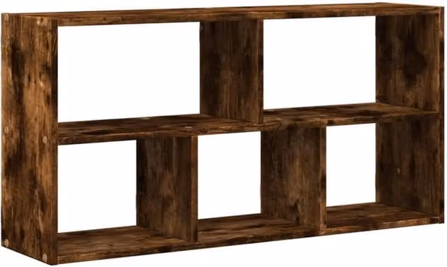 Berkfield Home Wall Mounted Smoked Oak Shelf, Brown, W/D/H: 100 x 25 x 50 cm
