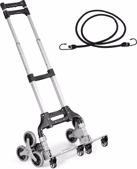 Costway Outdoor Stair Climbing Cart in Silver