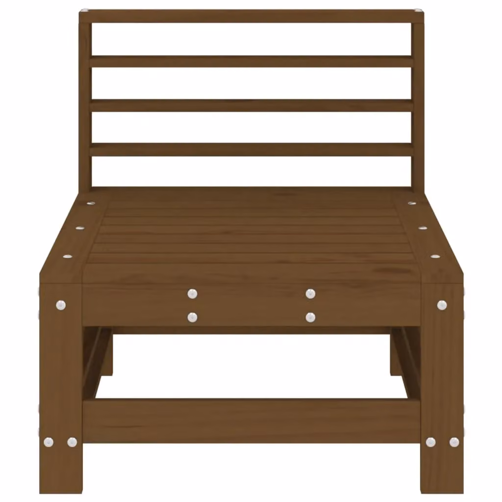 Berkfield Home Garden Middle Sofa in Honey Brown Solid Pine Wood – 2