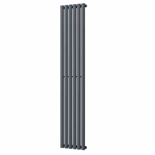 Omeara Anthracite Elliptical Tube Vertical Designer Radiator, H 180 cm x W 34.8 cm – 2