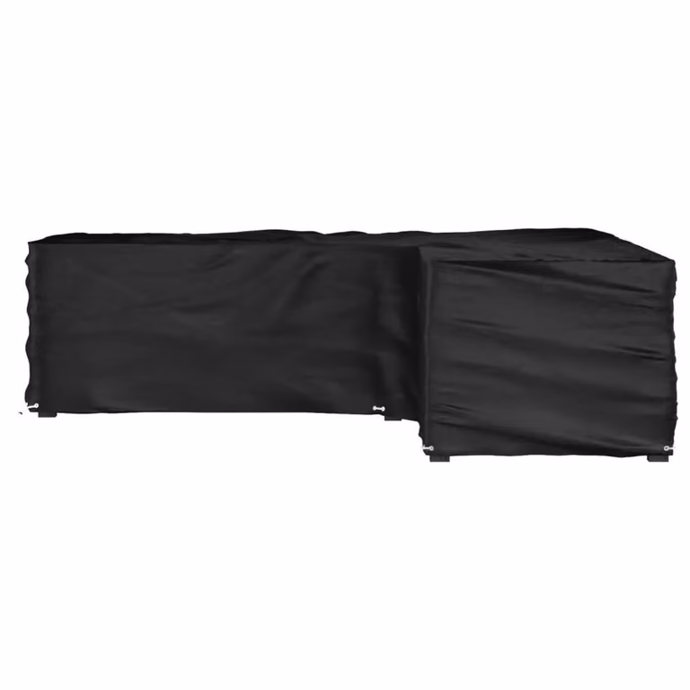 Berkfield Home L-Shaped Garden Furniture Cover with 16 Eyelets, Black, W/D/H: 250 x 250 x 70 cm