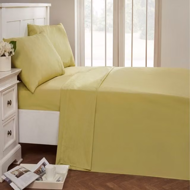 Rapport Home Plain Housewife Pillowcase Pair in Green