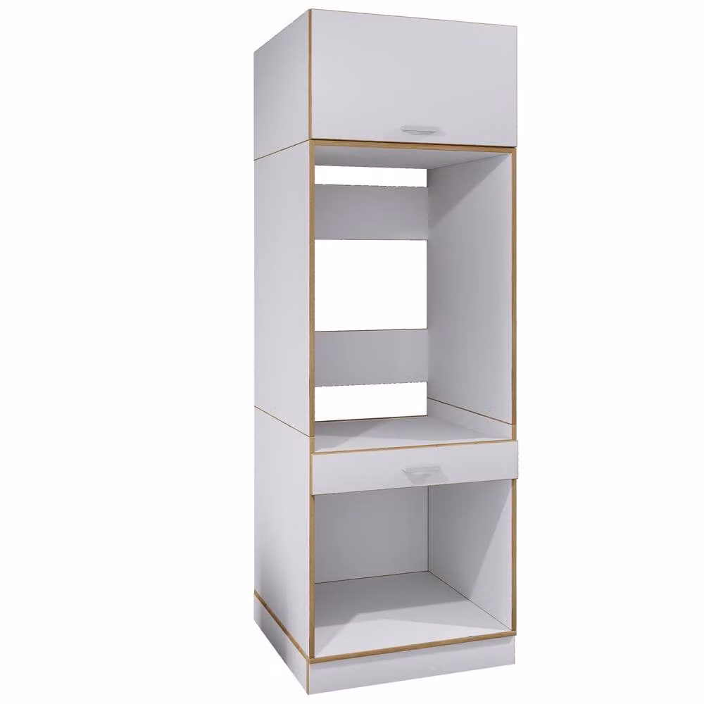 VCM Rislo OPXXL Freestanding Washing Machine Cabinet in White, H 200.0 x W 67.0 x D 68.0 cm – 2