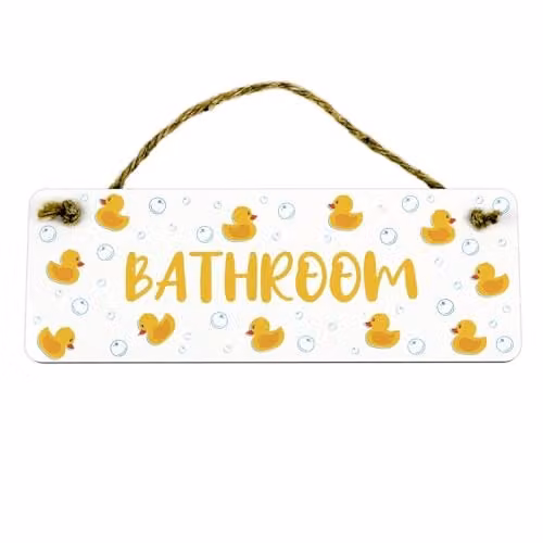 Purely Home Floral Rectangular Wooden Wall Sign, White and Yellow, W: 28 cm, H: 10 cm, D: 0.5 cm