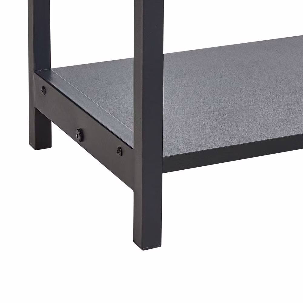 Wyld and Coco Boho Console Table in Black Rubberwood with Gold Details, W/D/H: 100 x 30 x 75 cm – 5
