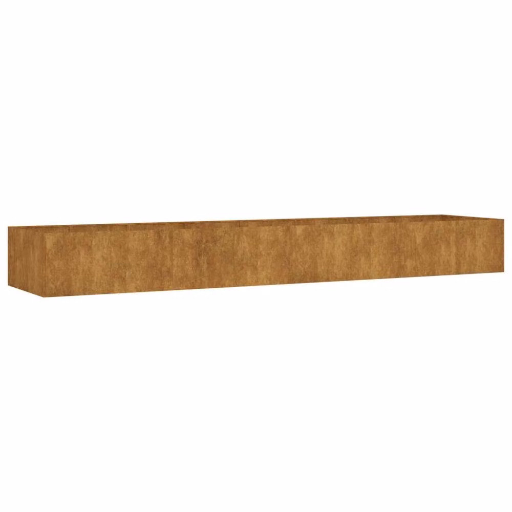 Berkfield Home Garden Corten Steel Raised Bed in Brown, W/D/H: 360 x 80 x 40 cm – 2