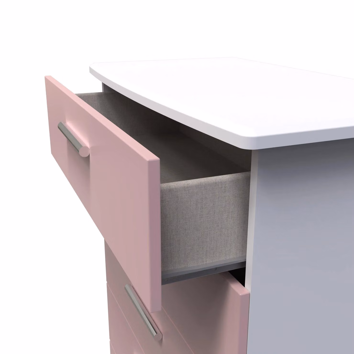 Harrow 5 Drawer Chest in Dusty Pink, Ready Assembled – 3