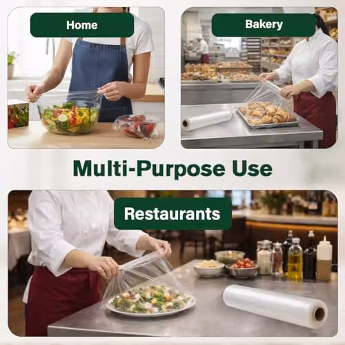 ECONX Catering Cling Film Wrap, 2 Rolls, Transparent, W: 30 cm, L: 300 m – 2