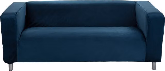 Ikea Klippan 2 Seater Sofa Protective Slipcover in Blue Velvet