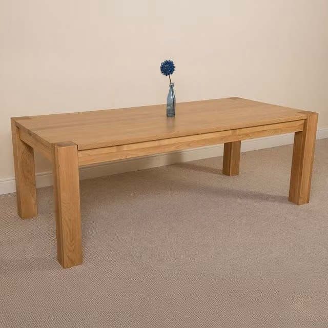 Thats Furniture Kuba Square Solid Oak Dining Table in Brown, W: 100 cm