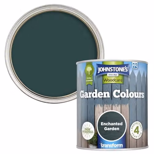 Johnstone's Woodcare Garden Colours Enchanted Garden Semi-Transparent Green 1L – 1