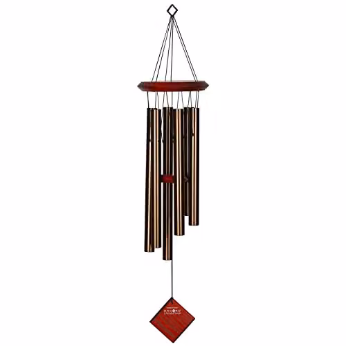 Woodstock Chimes Chimes of Pluto Windchime in Bronze Finish, H: 68.58 cm – 1