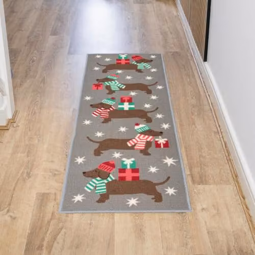 JVL Premium Christmas Doggy Gifts Washable Runner, W: 50 cm, L: 150 cm – 2