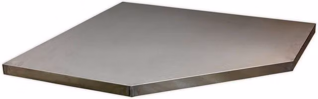 Loops Stainless Steel Worktop in Silver for ys02642 Modular Corner Cabinet, W: 86.5 cm, D: 38.0 cm, H: 21.2 cm