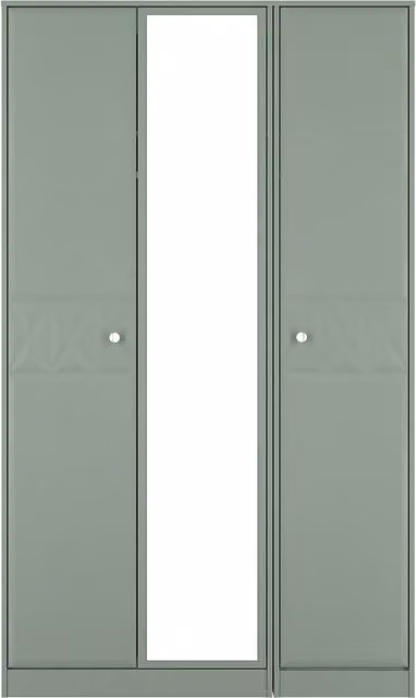 Ready Assembled 2 U Memphis Tall Triple Mirror Wardrobe in Pale Green