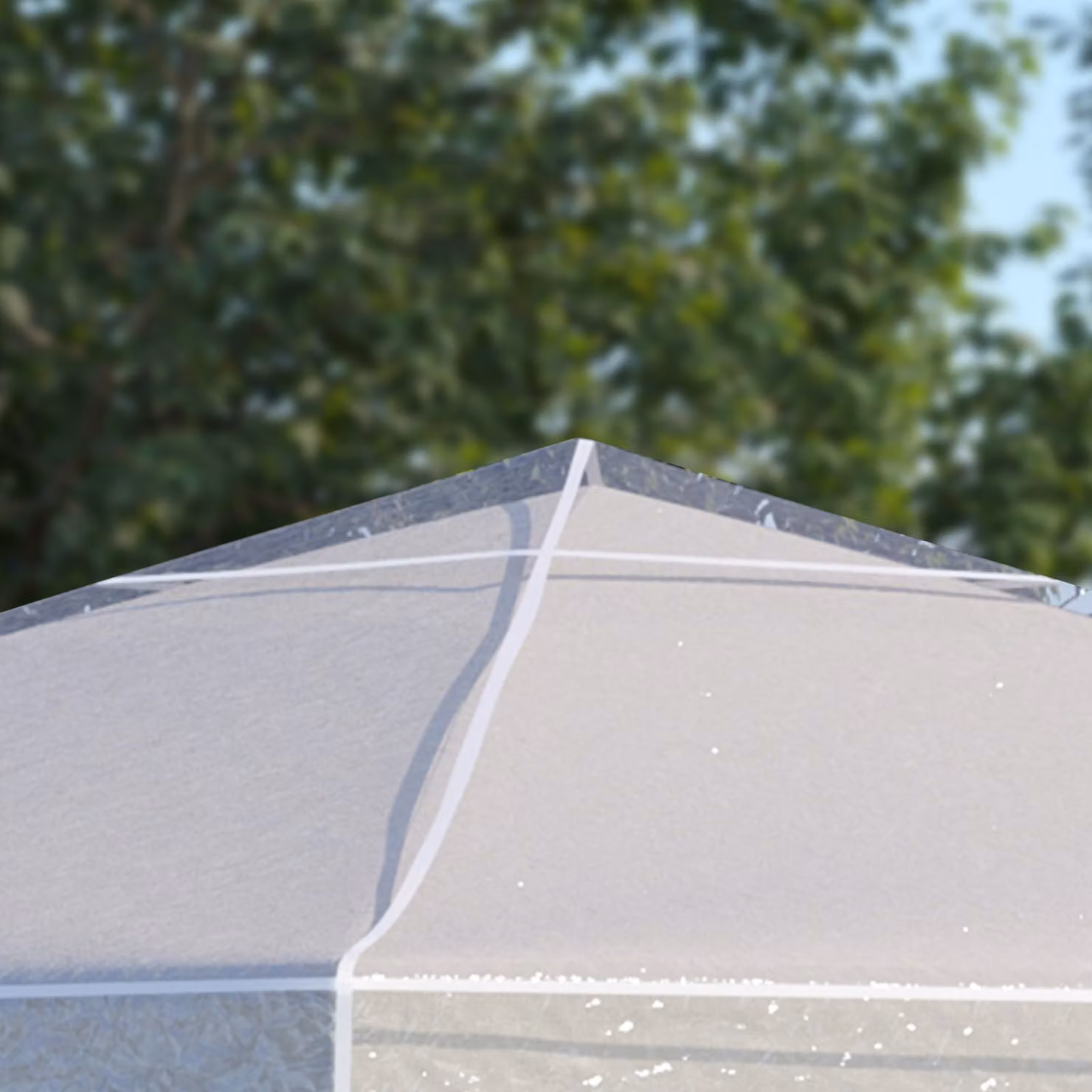 Outsunny Transparent Waterproof Gazebo Protective Cover for Canopy and Tents, W x W: 300 x 300 cm – 5