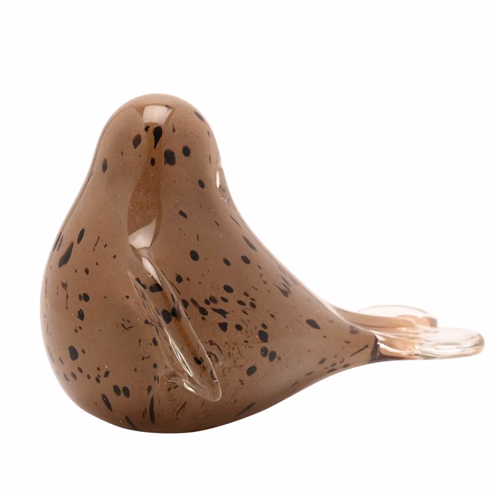 Objets d'Art Glass Grey Seal Figurine in Brown and Black – 2