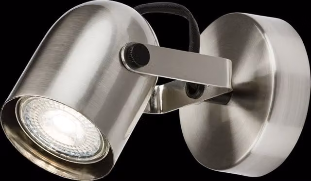 Netlighting Knightsbridge GU10 Single Ceiling Spotlight in Brushed Chrome and Grey