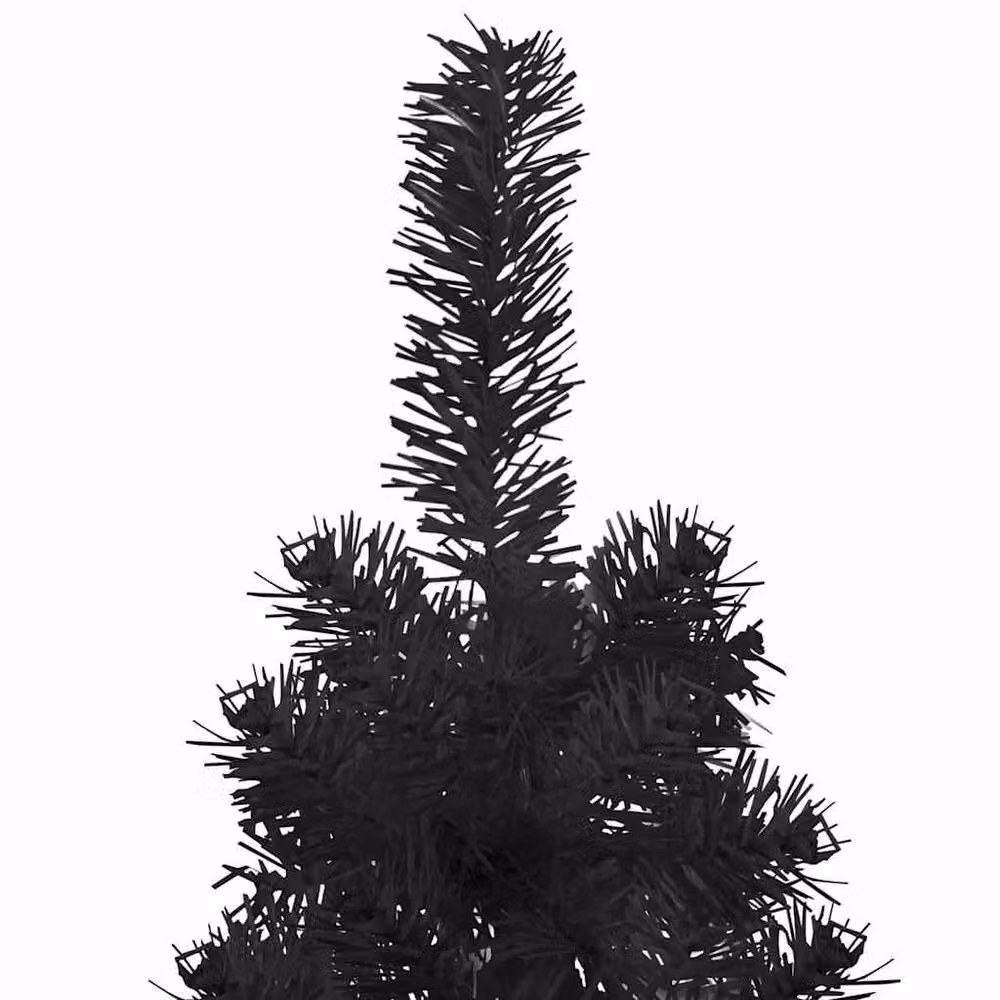 Berkfield Home Slim Artificial Half Christmas Tree with Stand, Black, Height: 180 cm – 4
