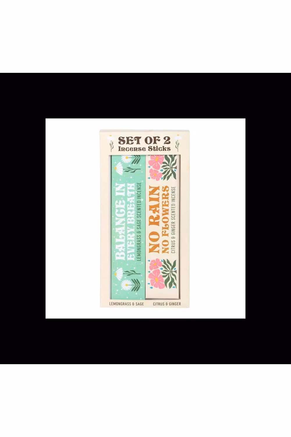 KDMD Set of 2 Incense Stick Packs in Lemongrass, Sage, Citrus and Ginger, Green – 2