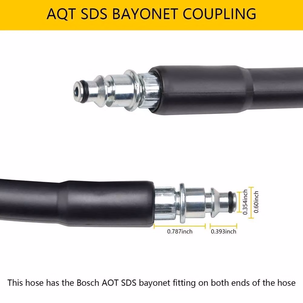 Bosch AQT Pressure Washer Replacement Hose, Black, 15m – 4