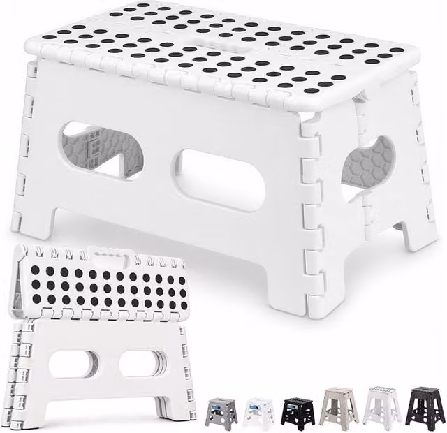 Neel Blue White Folding Anti-Skid Step Stool – 1