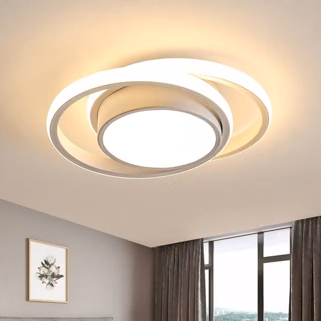 Goeco Modern Round LED Ceiling Light, 32 W, White, 3000 K Warm White – 1