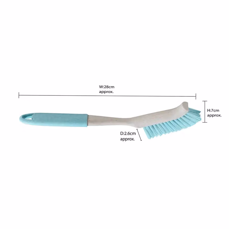 JVL Pro Anti-Bac Cleaning Essentials Bundle with Scrubbing Brush, Dish Brush and Window Squeegee in Blue and Grey