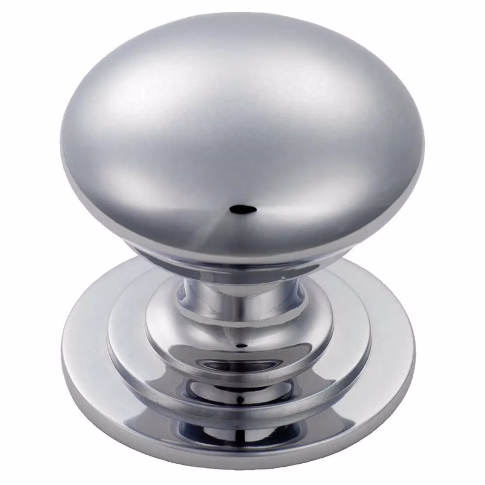 Loops Pack of 4 Victorian Round Cupboard Door Knobs, 42mm Diameter, Polished Chrome – 2