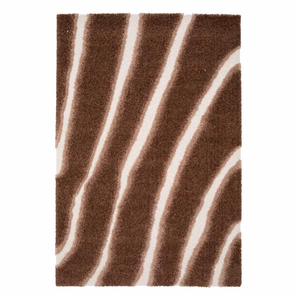 Sweekeek Modern Brown Striped Indoor Rectangular Rug, W: 200 cm, D: 290 cm – 2