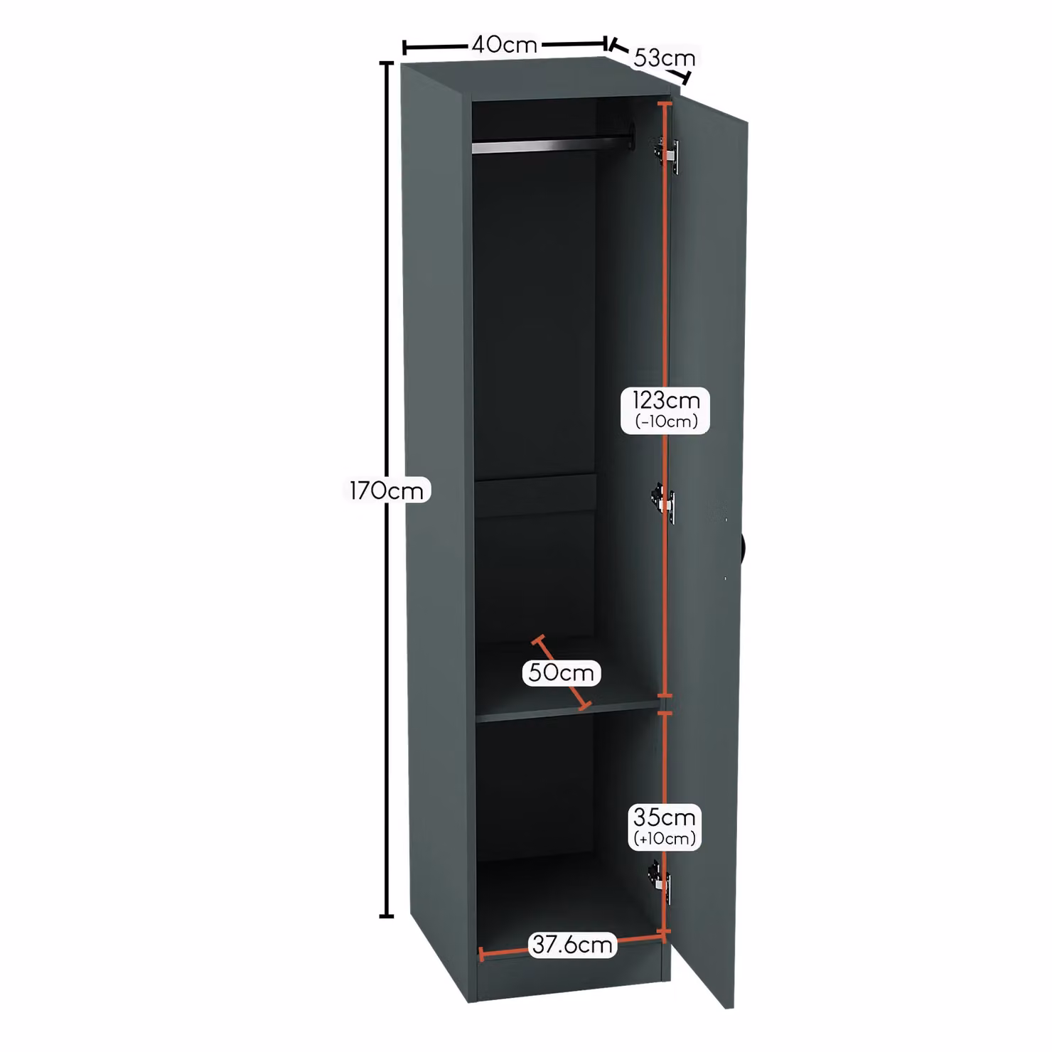 Home Discount Vida Designs Riano 1 Door Wardrobe Storage Organiser in Green – 2