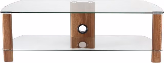 Alphason Century 1200mm TV Stand in Walnut with Clear Glass