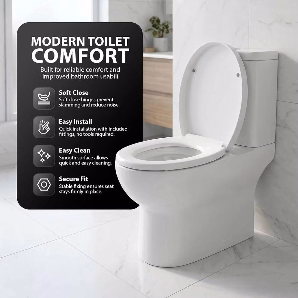 Pawnora Luxury White Soft Close Toilet Seat – 4
