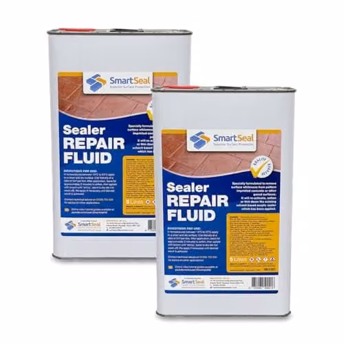 Smartseal Sealer Repair Fluid, Solvent Based Transparent Surface Repair for Imprinted Concrete and Block Paving, 2 x 5 Litres – 1