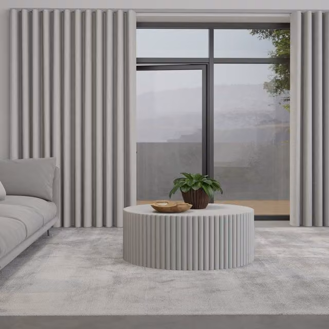 Terrys Toma Made to Measure Wave Blackout Curtain in Grey and Silver Polyester