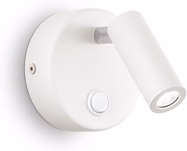 Ideal Lux Page LED Adjustable Wall Reading Lamp in White