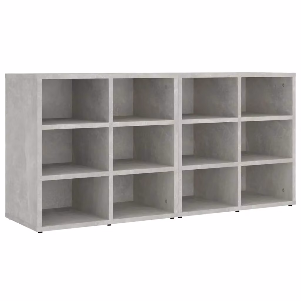 Berkfield Home Set of 2 Wall Mounted Shoe Cabinets in Concrete Grey, W/D/H: 52.5 x 30 x 50 cm – 2