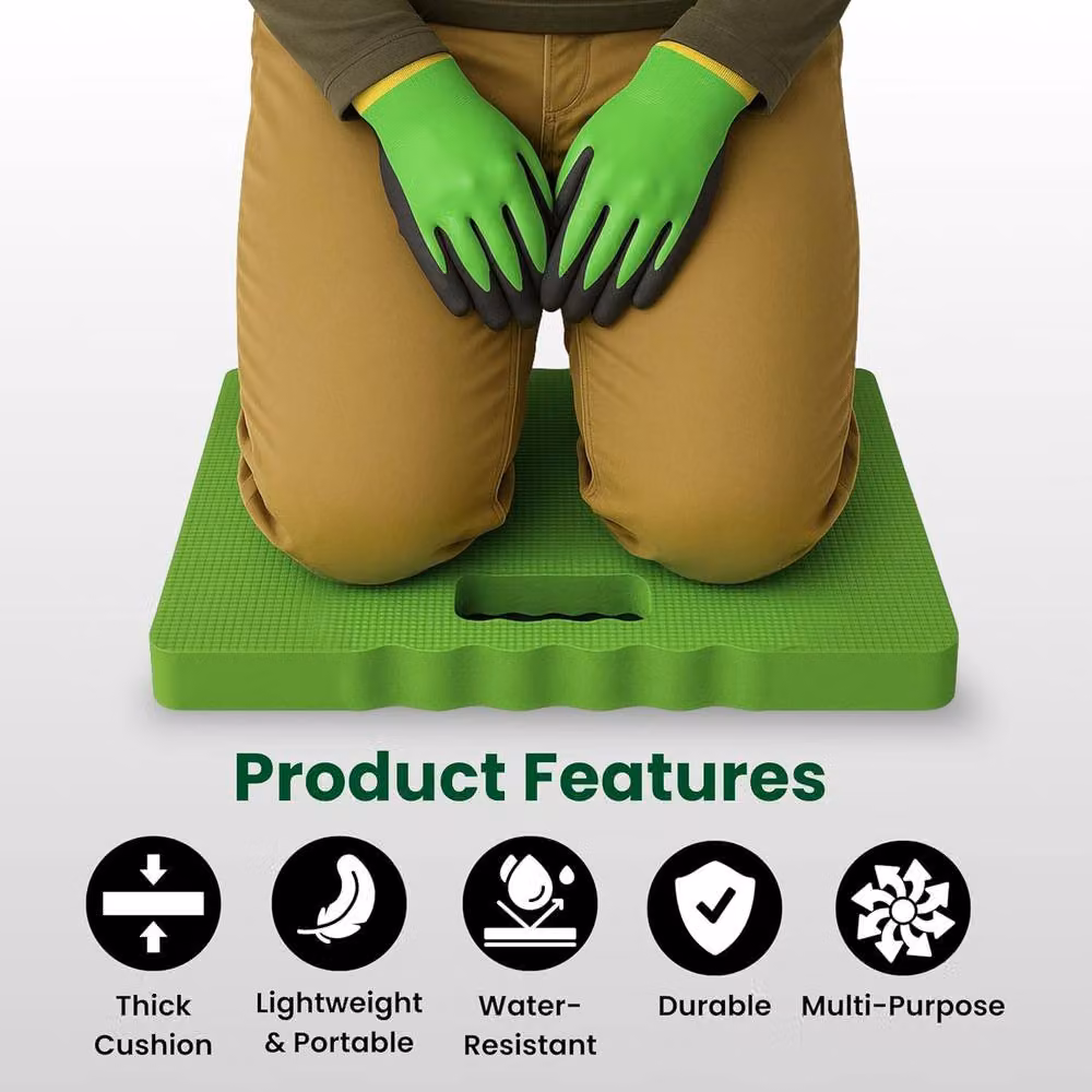 Volila 2 Pack of High Density Foam Garden Kneeler Mat Pads in Green – 2