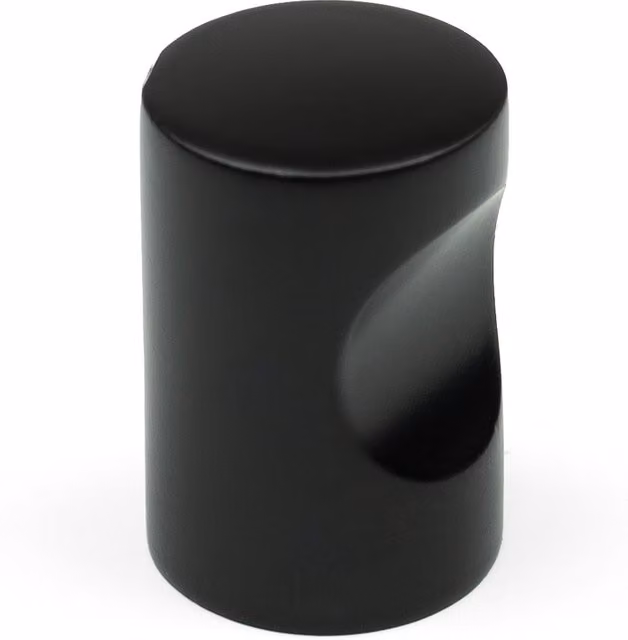 Handle & Home Matt Black Cylinder Zinc Cabinet Knob