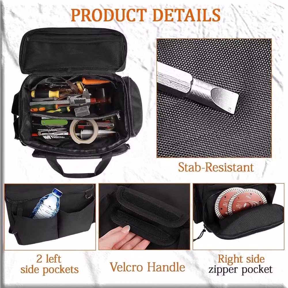 Kelvenix Black Tactical Tool Bag with Multiple Pockets – 5