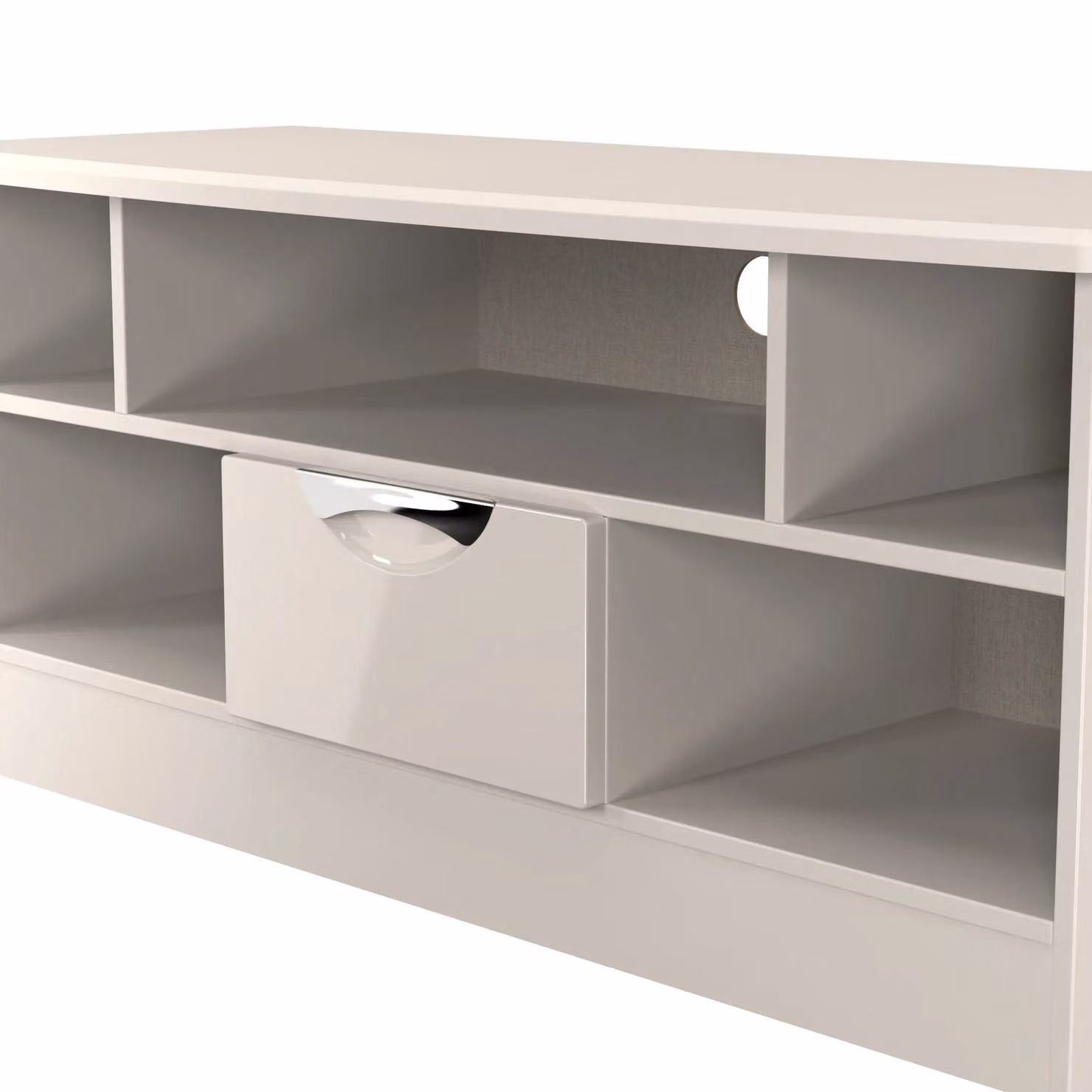 2 U Holborn Ready Assembled 1 Drawer TV and Media Unit in Taupe – 3