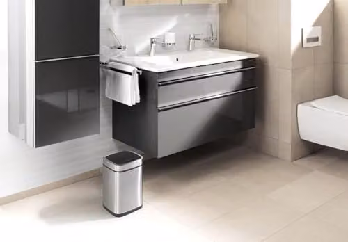 Durable Silver Sensor Waste Bin with Motion Sensor, 6 Litre, W/D/H: 31.5 x 21.0 x 21.0 cm – 4