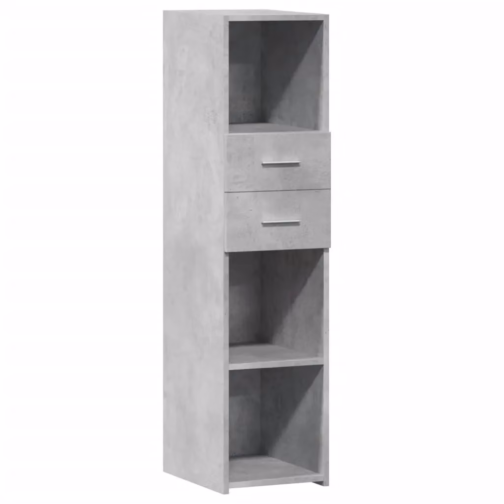 Berkfield Home Modern Highboard in Concrete Grey, W/D/H: 30 x 42.5 x 124 cm – 2
