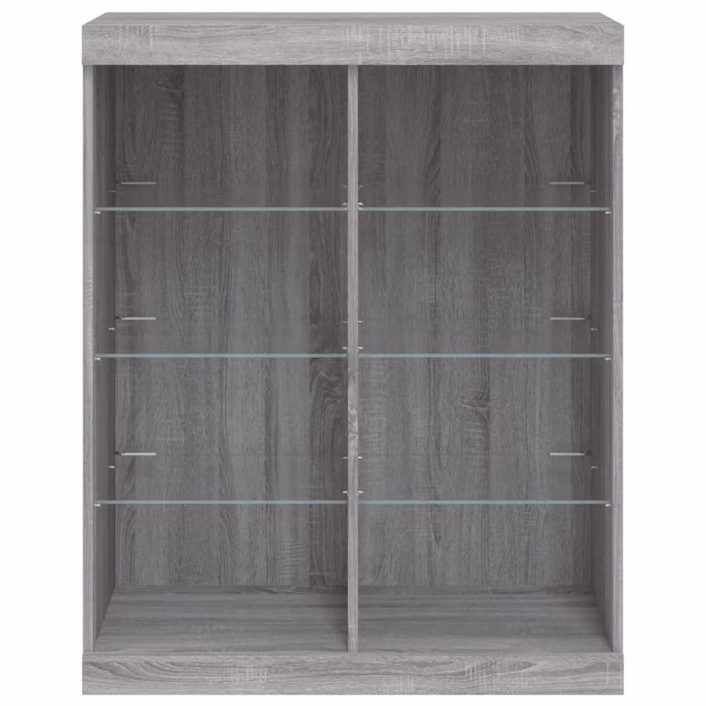 Berkfield Home Modern Grey Sideboard with Integrated LED Lighting, W/D/H: 81 x 37 x 100 cm – 4