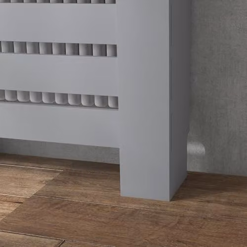 HOMCOM Radiator Cover with Drawer in Grey MDF, H 95.5 x W 78 x D 19 cm – 3