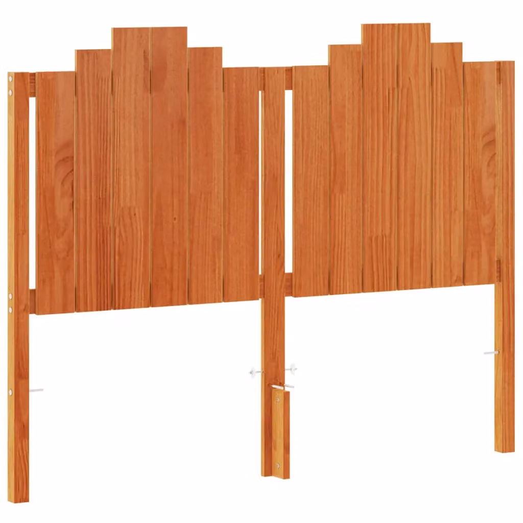 Berkfield Home Rustic Solid Wood Pine Headboard in Wax Brown, 135 cm – 2