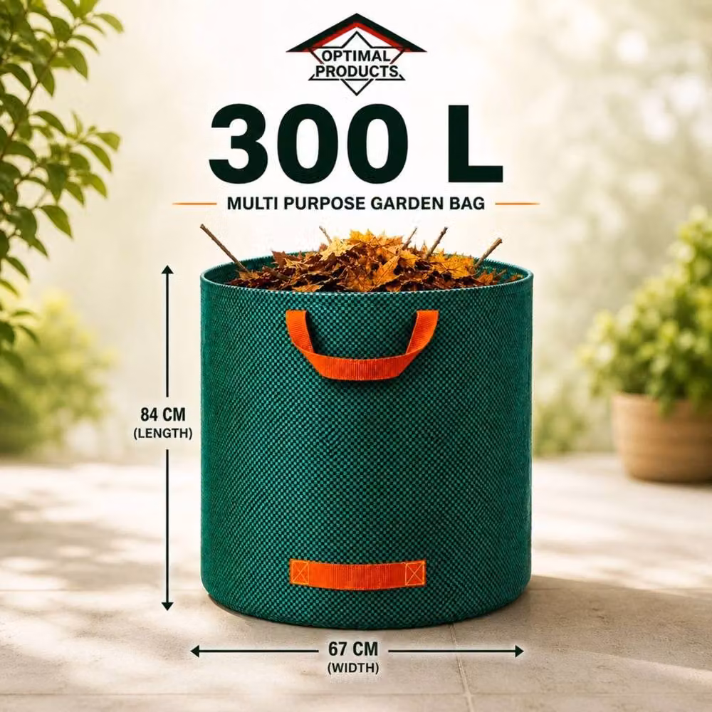 VOGREX 2 Pack Large Green Garden Waste Bags, 300 L Capacity – 2
